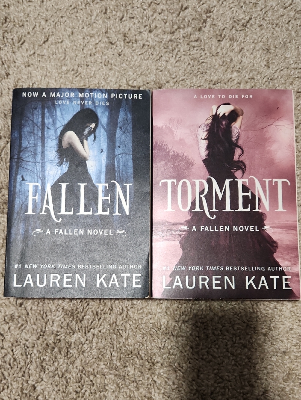 Lauren Kate Fallen & Torment Paperback Set - Blue & Pink Covers